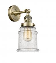  203SW-AB-G184-LED - Canton - 1 Light - 7 inch - Antique Brass - Sconce