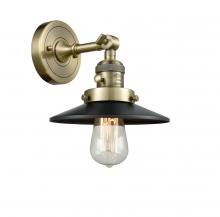  203SW-AB-M6-LED - Railroad - 1 Light - 8 inch - Antique Brass - Sconce