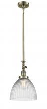  206-AB-G222-LED - Seneca Falls - 1 Light - 10 inch - Antique Brass - Stem Hung - Mini Pendant