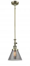  206-AB-G43-LED - Cone - 1 Light - 8 inch - Antique Brass - Stem Hung - Mini Pendant