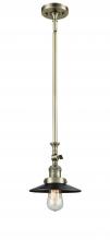  206-AB-M6-LED - Railroad - 1 Light - 8 inch - Antique Brass - Stem Hung - Mini Pendant