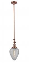  206-AC-G165-LED - Geneseo - 1 Light - 7 inch - Antique Copper - Stem Hung - Mini Pendant