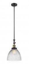  206-BAB-G222-LED - Seneca Falls - 1 Light - 10 inch - Black Antique Brass - Stem Hung - Mini Pendant