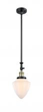  206-BAB-G661-7-LED - Bullet - 1 Light - 7 inch - Black Antique Brass - Stem Hung - Mini Pendant