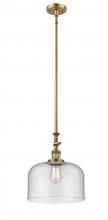  206-BB-G74-L - Bell - 1 Light - 12 inch - Brushed Brass - Stem Hung - Mini Pendant