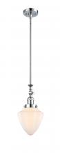  206-PC-G661-7-LED - Bullet - 1 Light - 7 inch - Polished Chrome - Stem Hung - Mini Pendant