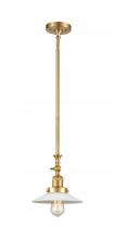  206-SG-G1-LED - Halophane - 1 Light - 9 inch - Satin Gold - Stem Hung - Mini Pendant