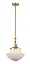  206-SG-G541 - Oxford - 1 Light - 12 inch - Satin Gold - Stem Hung - Mini Pendant