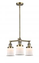  207-AB-G181S - Canton - 3 Light - 18 inch - Antique Brass - Stem Hung - Chandelier