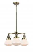  207-AB-G321 - Olean - 3 Light - 19 inch - Antique Brass - Stem Hung - Chandelier