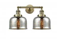  208-AB-G78 - Bell - 2 Light - 19 inch - Antique Brass - Bath Vanity Light