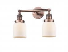  208-AC-G51 - Bell - 2 Light - 16 inch - Antique Copper - Bath Vanity Light