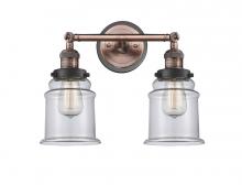  208BP-ACBK-G182 - Canton - 2 Light - 17 inch - Antique Copper - Bath Vanity Light