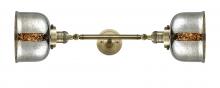  208L-AB-G78 - Bell - 2 Light - 8 inch - Antique Brass - Bath Vanity Light