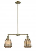  209-AB-G146-LED - Chatham - 2 Light - 21 inch - Antique Brass - Stem Hung - Island Light