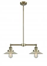  209-AB-G2-LED - Halophane - 2 Light - 21 inch - Antique Brass - Stem Hung - Island Light