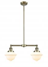  209-AB-G531-LED - Oxford - 2 Light - 24 inch - Antique Brass - Stem Hung - Island Light