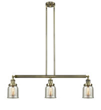  213-AB-G58-LED - Bell - 3 Light - 38 inch - Antique Brass - Stem Hung - Island Light