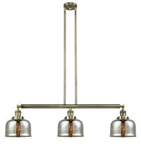  213-AB-G78-LED - Bell - 3 Light - 41 inch - Antique Brass - Stem Hung - Island Light