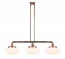  213-AC-G691-12-LED - Bridgeton - 3 Light - 44 inch - Antique Copper - Stem Hung - Island Light