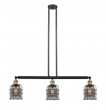  213-BAB-G53-CE-LED - Bell Cage - 3 Light - 39 inch - Black Antique Brass - Stem Hung - Island Light