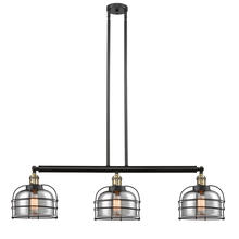  213-BAB-G73-CE-LED - Bell Cage - 3 Light - 42 inch - Black Antique Brass - Stem Hung - Island Light