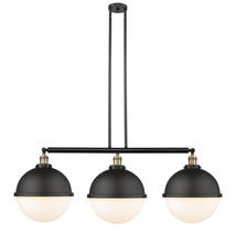  213-BAB-HFS-121-BK-LED - Hampden - 3 Light - 45 inch - Black Antique Brass - Stem Hung - Island Light