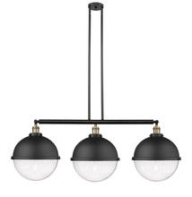  213-BAB-HFS-124-BK-LED - Hampden - 3 Light - 45 inch - Black Antique Brass - Stem Hung - Island Light