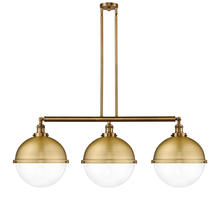 Innovations Lighting 213-BB-HFS-122-BB-LED - Hampden - 3 Light - 45 inch - Brushed Brass - Stem Hung - Island Light