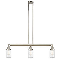 Innovations Lighting 213-PN-G314 - Dover - 3 Light - 37 inch - Polished Nickel - Stem Hung - Island Light