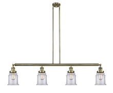  214-AB-G182-LED - Canton - 4 Light - 51 inch - Antique Brass - Stem Hung - Island Light