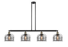  214-BAB-G73-CE-LED - Bell Cage - 4 Light - 53 inch - Black Antique Brass - Stem Hung - Island Light