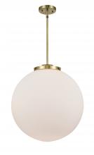 Innovations Lighting 221-1S-AB-G201-18-LED - Beacon - 1 Light - 18 inch - Antique Brass - Cord hung - Pendant