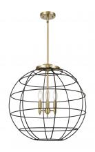  221-3S-AB-CE-22-BK - Lake Placid - 3 Light - 22 inch - Antique Brass - Pendant