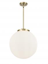  221-3S-AB-G201-16-LED - Beacon - 3 Light - 16 inch - Antique Brass - Cord hung - Pendant