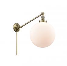  237-AB-G201-12-LED - Beacon - 1 Light - 12 inch - Antique Brass - Swing Arm