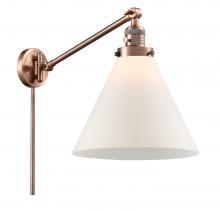  237-AC-G41-L - Cone - 1 Light - 12 inch - Antique Copper - Swing Arm