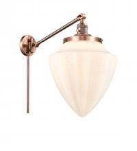  237-AC-G661-12-LED - Bullet - 1 Light - 12 inch - Antique Copper - Swing Arm