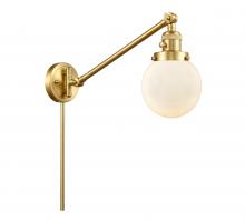  237-SG-G201-6 - Beacon - 1 Light - 6 inch - Satin Gold - Swing Arm