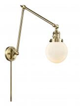  238-AB-G201-6-LED - Beacon - 1 Light - 6 inch - Antique Brass - Swing Arm