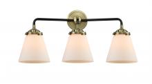  284-3W-BAB-G61 - Cone - 3 Light - 24 inch - Black Antique Brass - Bath Vanity Light