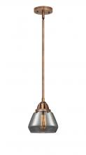  288-1S-AC-G173-LED - Fulton - 1 Light - 7 inch - Antique Copper - Cord hung - Mini Pendant