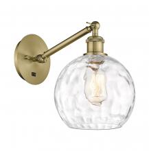  317-1W-AB-G1215-8-LED - Athens Water Glass - 1 Light - 8 inch - Antique Brass - Sconce