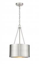  383-1S-SN-M383-12-SN - Eclipse - 1 Light - 12 inch - Brushed Satin Nickel - Chain Hung - Mini Pendant