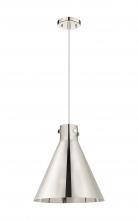 Innovations Lighting 410-1PL-PN-M411-16PN - Newton Cone - 1 Light - 16 inch - Polished Nickel - Cord hung - Pendant