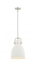  410-1SM-PN-M412-10W - Newton Bell - 1 Light - 10 inch - Polished Nickel - Mini Pendant