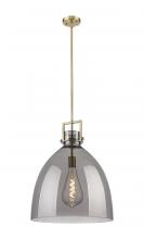 Innovations Lighting 411-1SL-BB-G412-18SM - Newton Bell - 1 Light - 18 inch - Brushed Brass - Pendant