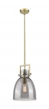  411-1SM-BB-G412-10SM - Newton Bell - 1 Light - 10 inch - Brushed Brass - Mini Pendant