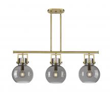  411-3I-BB-G410-10SM - Newton Sphere - 3 Light - 42 inch - Brushed Brass - Island Light