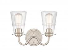 Innovations Lighting 421-2W-SN-CL-LED - Scarlett - 2 Light - 14 inch - Satin Nickel - Bath Vanity Light